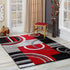 Living Room Designer Carpets - Red and Black