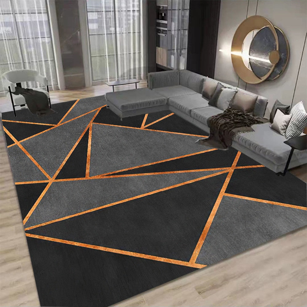 Living Room Designer Carpets - Balck and White