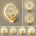 FINAL LED Chines Copper and Jade  Wall Lamp
