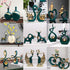 Matching Designs - Green and Gold Creative Crafts vase ornaments