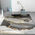 Living Room Designer Carpets - Black and Gold Abstract