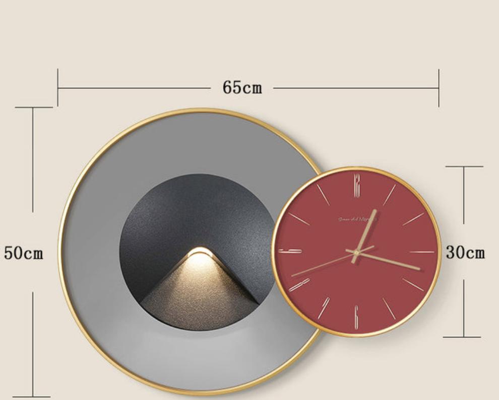 Clock Circle Crystal Porcelain Abstract Wall Hanging