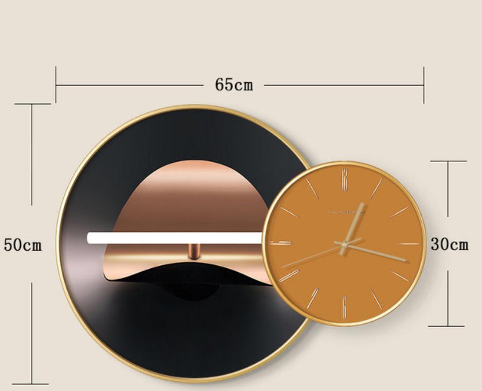 Clock Circle Crystal Porcelain Abstract Wall Hanging