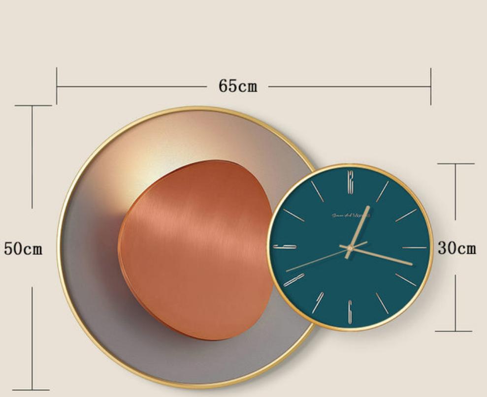 Clock Circle Crystal Porcelain Abstract Wall Hanging