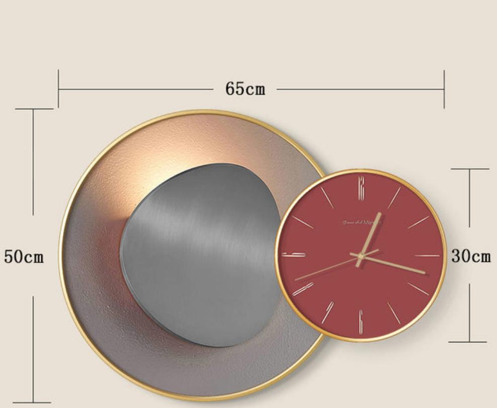 Clock Circle Crystal Porcelain Abstract Wall Hanging
