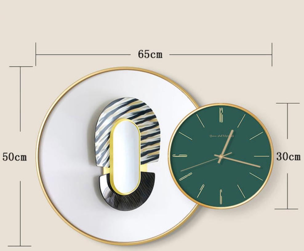 Clock Circle Crystal Porcelain Abstract Wall Hanging