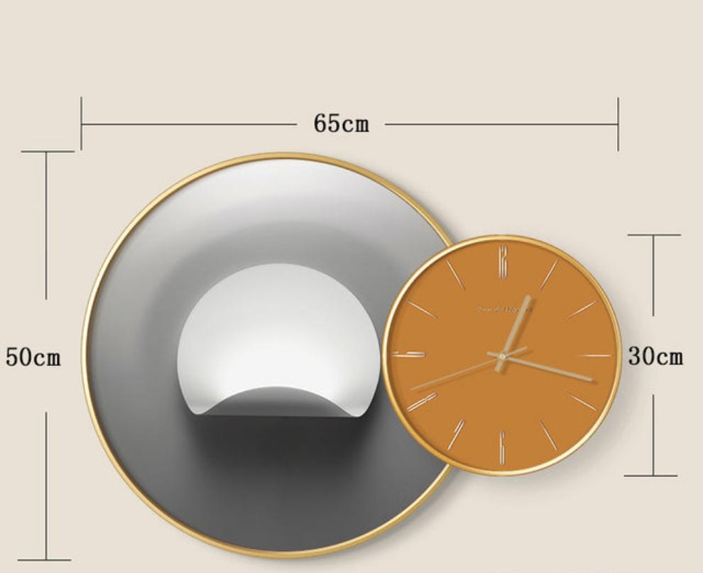 Clock Circle Crystal Porcelain Abstract Wall Hanging
