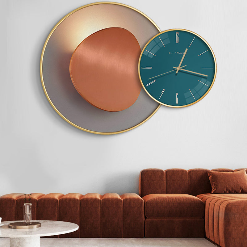 Clock Circle Crystal Porcelain Abstract Wall Hanging