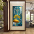 Rectangular Vertical Crystal Porcelain Clock Wall Hanging