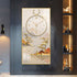 Rectangular Vertical Crystal Porcelain Clock Wall Hanging