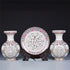 Ceramic Plate / Chinese Pot - White Porcelain Hollow Vase Ornaments Three Pieces Of Antique New Chinese Ornaments vase