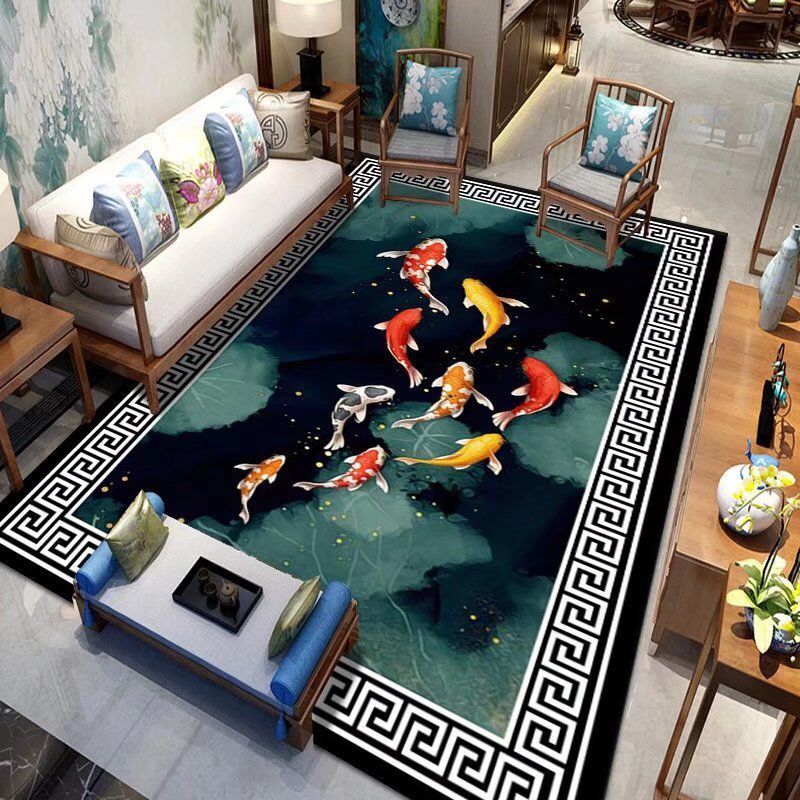 Living Room Designer Carpets - Koi Fish
