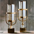 Candle Holders and Vase -   Metal Glass Luxury Vase Flower Decor