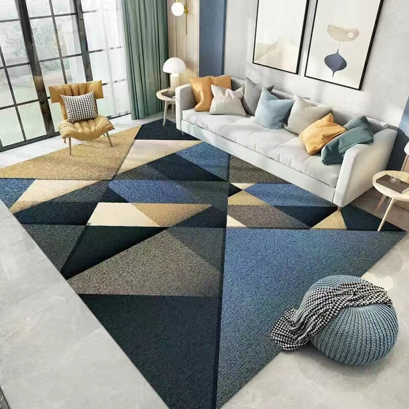 * Living Room Designer Carpets - Blue Abstract