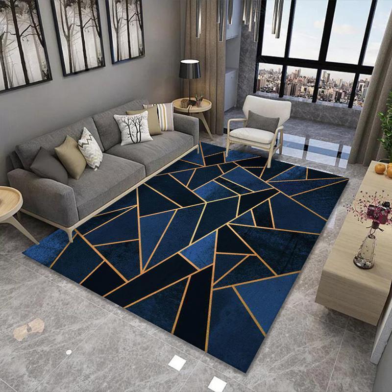 Living Room Designer Carpets - Blue Abstract designs