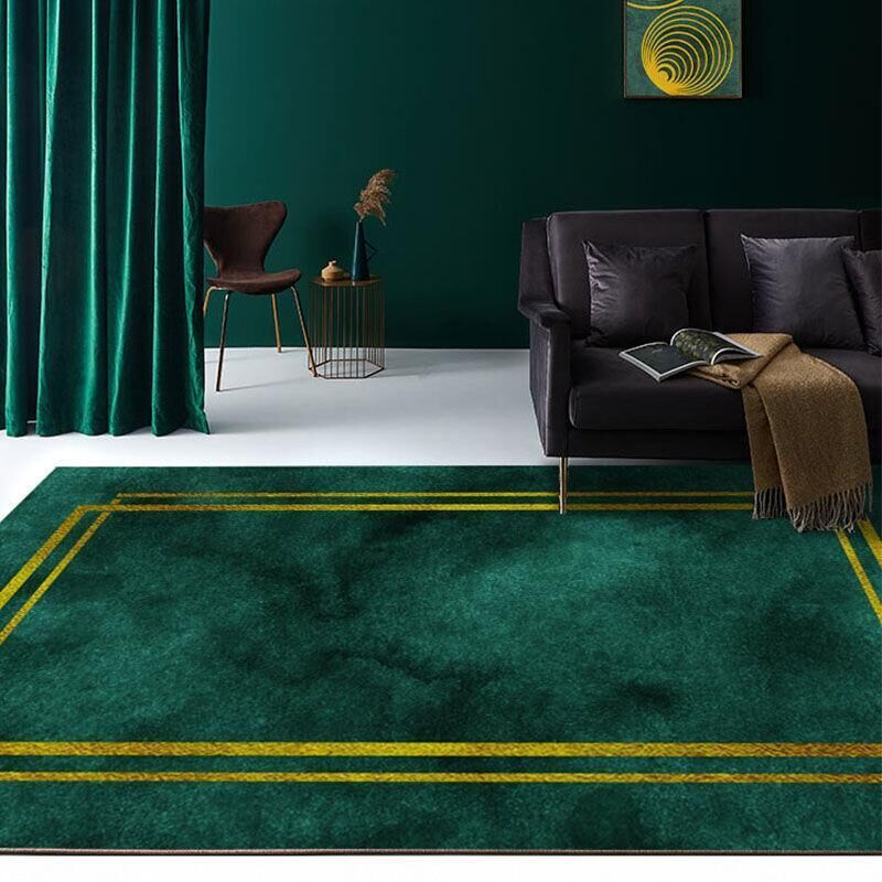 Living Room Designer Carpets - Green and Gold Designs