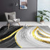 Living Room Designer Carpets - Black and Gold Abstract