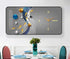Rectangular Landscape Crystal Porcelain Clock Wall Hanging