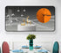 FINAL Rectangular Landscape Crystal Porcelain Clock Wall Hanging