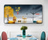 FINAL Rectangular Landscape Crystal Porcelain Clock Wall Hanging
