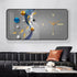Rectangular Landscape Crystal Porcelain Clock Wall Hanging