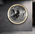 FINAL Single Circle Canvas / Crystal Porcelain / LED Wall Art Lamp Abstract Wall Hanging