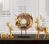 Standing Disk - Decorative Standing Disk with Modern Luxury Lucky Deer Resin Set