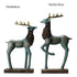 Standing Disk - Decorative Standing Disk with Modern Luxury Lucky Deer Resin Set