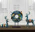 Standing Disk - Decorative Standing Disk with Modern Luxury Lucky Deer Resin Set