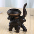 Candle Holder - Resin European Elephant Black Home Decorations