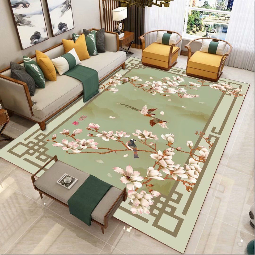 Living Room Designer Carpets - Yellow flower designs