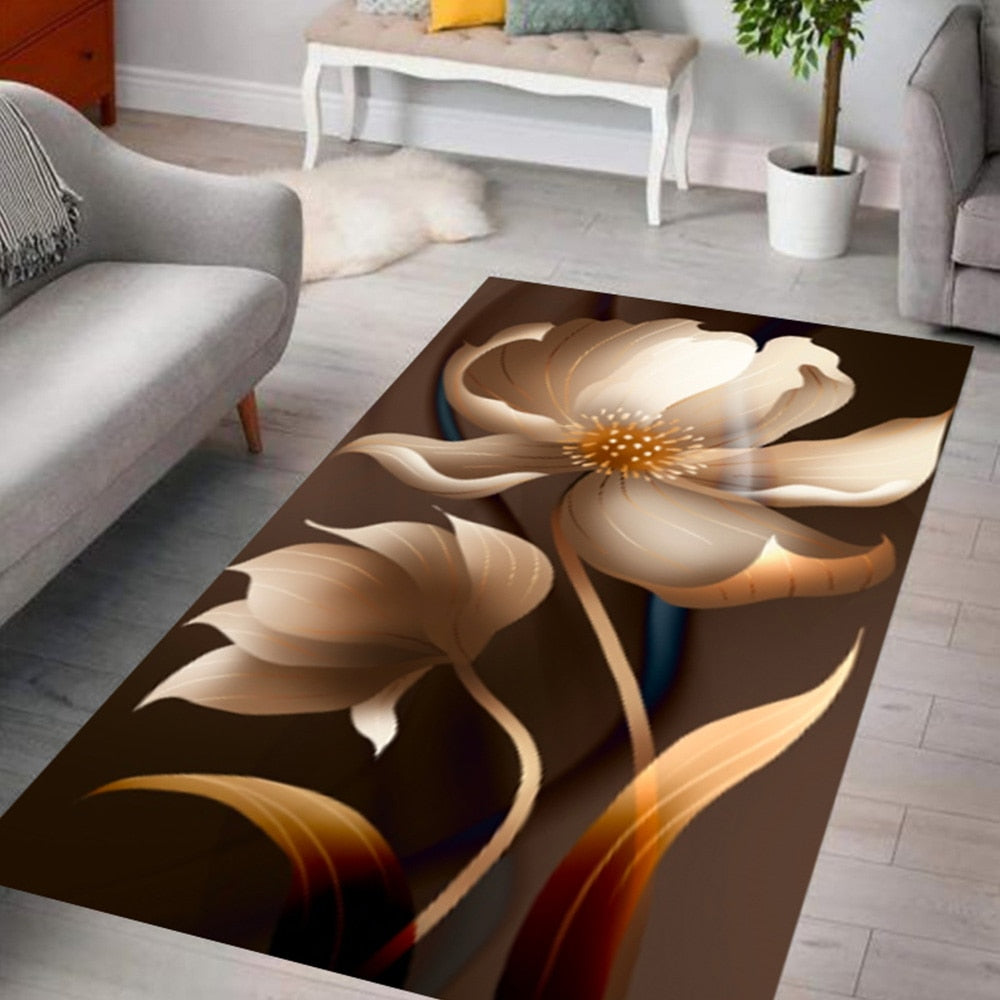 Living Room Designer Carpets - Flower designs