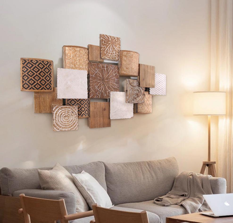 Timber Wall Art - Square Shape Timber Art