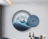 Clock Circle Crystal Porcelain Abstract Wall Hanging