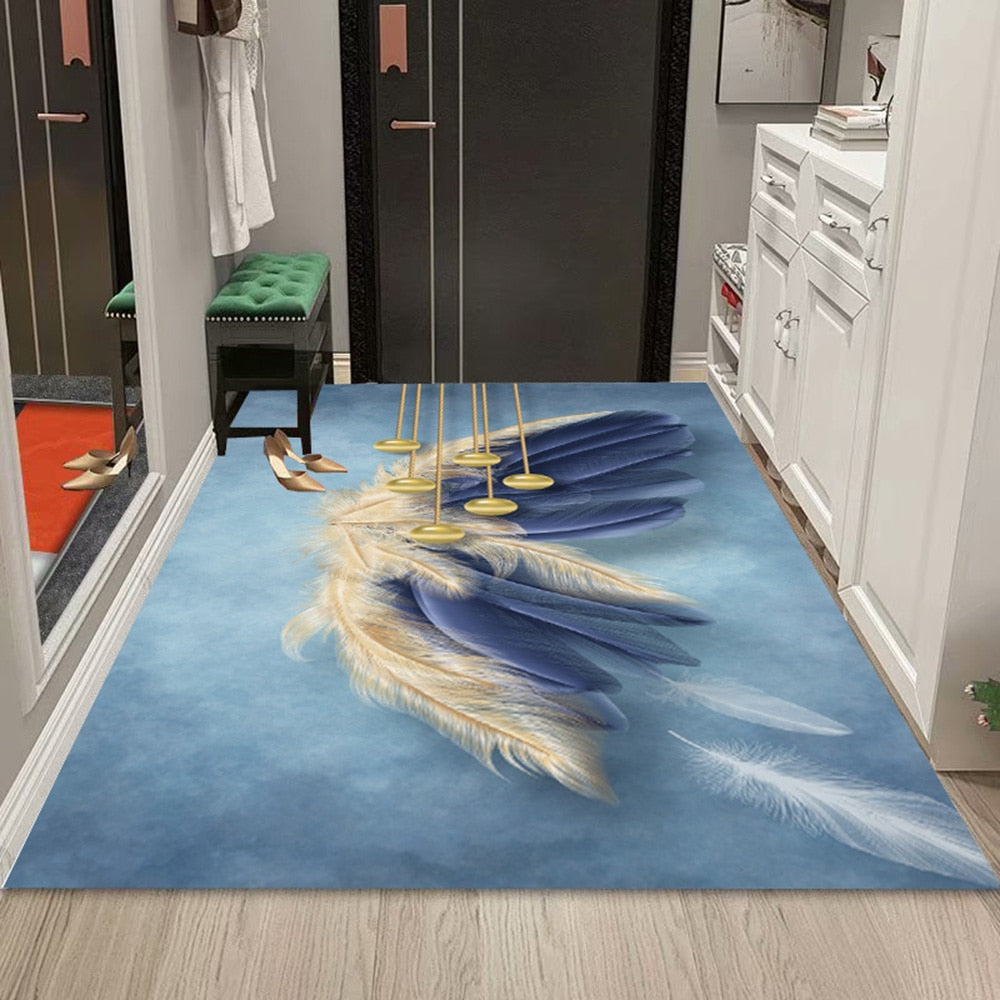 Living Room Designer Carpets - Feather designs