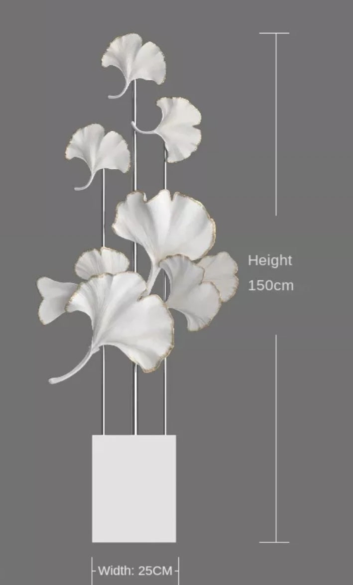 Floor Free Standing Large Ornaments - Gingko Leaves