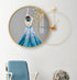 Circle Metal Clock and Circle Crystal Porcelain Wall Hanging