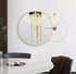 Circle Metal Clock and Circle Crystal Porcelain Wall Hanging