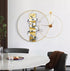 Circle Metal Clock and Circle Crystal Porcelain Wall Hanging