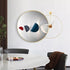 Circle Metal Clock and Circle Crystal Porcelain Wall Hanging