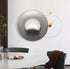 Circle Metal Clock and Circle Crystal Porcelain Wall Hanging