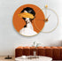 Circle Metal Clock and Circle Crystal Porcelain Wall Hanging