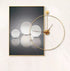 Circle Metal Clock and Rectangular Crystal Porcelain Wall Hanging