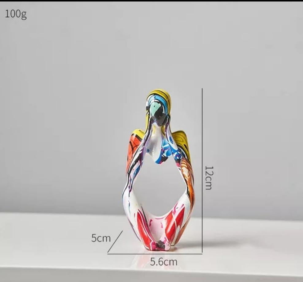 ??Graffiti Mini Sculptures (Size) - Minimalist Abstract Mini Graffiti Thinker Statue
