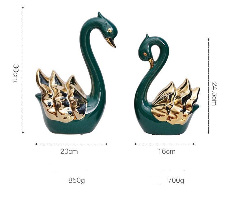 Matching Designs - Green and Gold Creative Crafts vase ornaments