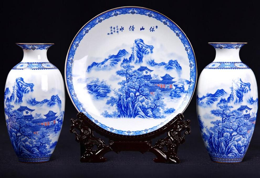 Ceramic Plate / Jingdezhen Chinese Pot - Ceramic Vases Chinese Flower Ornaments Porcelain Bottle Ceramic Dishes