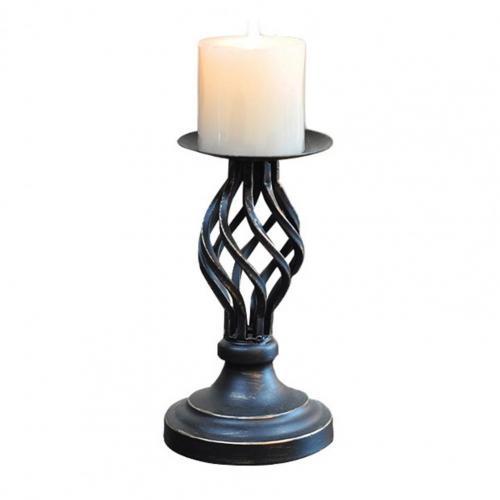 Candleholder -  Vintage Metal Black