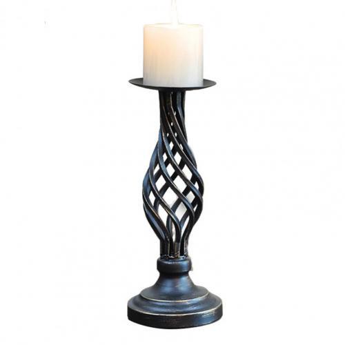 Candleholder -  Vintage Metal Black