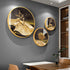 FINAL Different Size 3PC Circle Canvas / Crystal Porcelain / LED Wall Art Lamp Abstract Wall Hanging