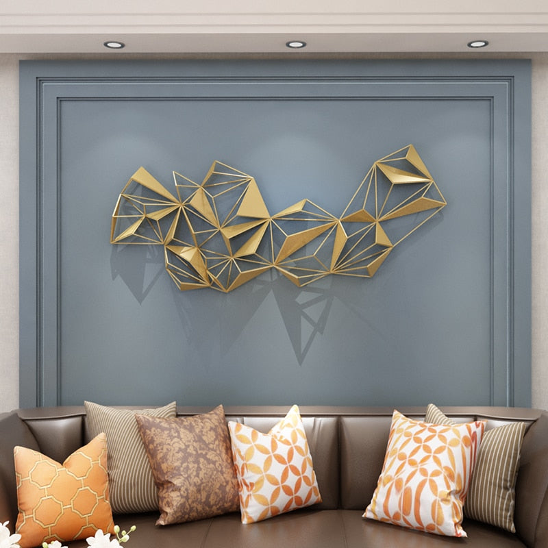 Metal Wall Art - Modern Light Luxury Living Room Wall Decoration